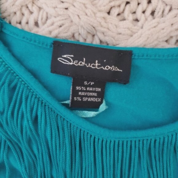 Vintage Tassle Strappy Back Mint Top - Picture 4 of 7